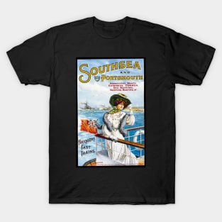 Vintage Travel Poster  - Portsmouth T-Shirt